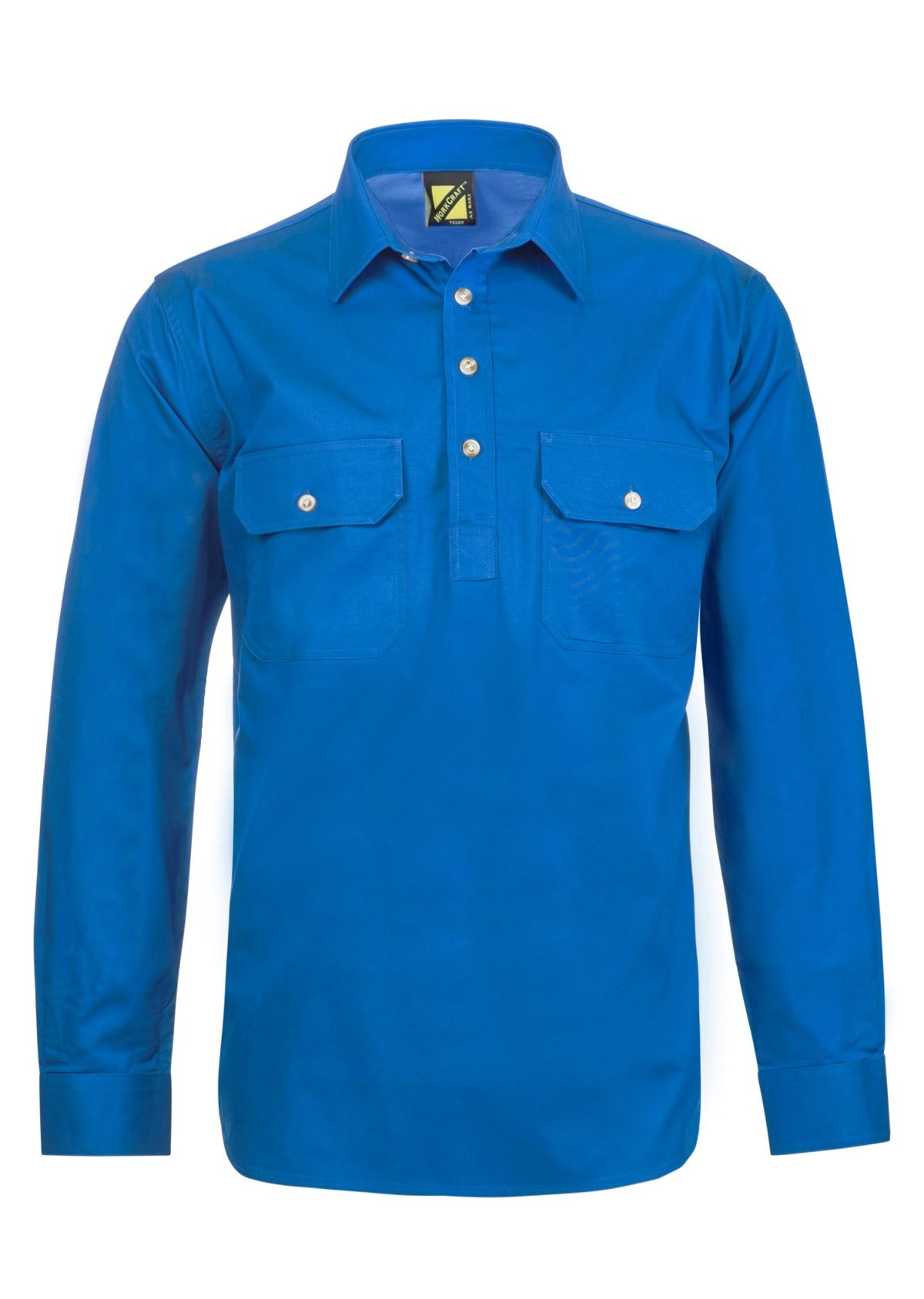 LIGHTWEIGHT LONG SLEEVE CLOSED FRONT COTTON DRILL SHIRT