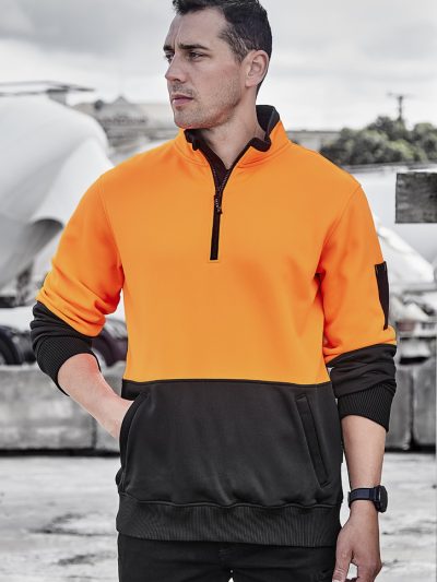 Unisex Hi Vis 1/2 Zip Pullover